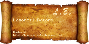 Losonczi Botond névjegykártya